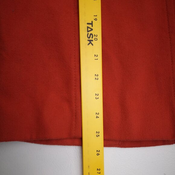 Old Navy Ladies Size Large Orange Lined Button Closure Wool Blend Coat - Picture 9 of 9